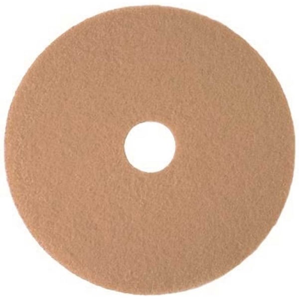 27 in. Tan Burnishing Floor Pad